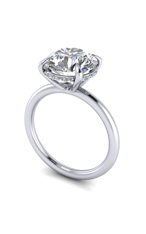 Custom Good Old Gold Solitaire 14K Gold Diamond Ring