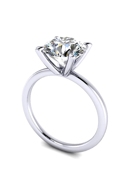 Custom Good Old Gold Solitaire 14K Gold Engagement Ring