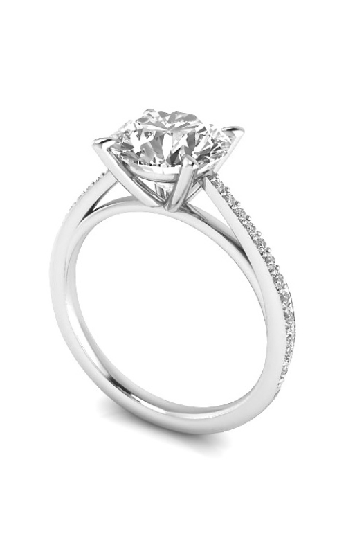 Custom Good Old Gold 14K Gold Diamond Ring w side diamonds