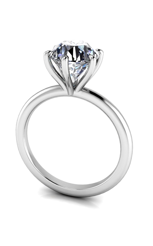 Custom Good Old Gold 14K Gold 4 Prong Solitaire Diamond Ring