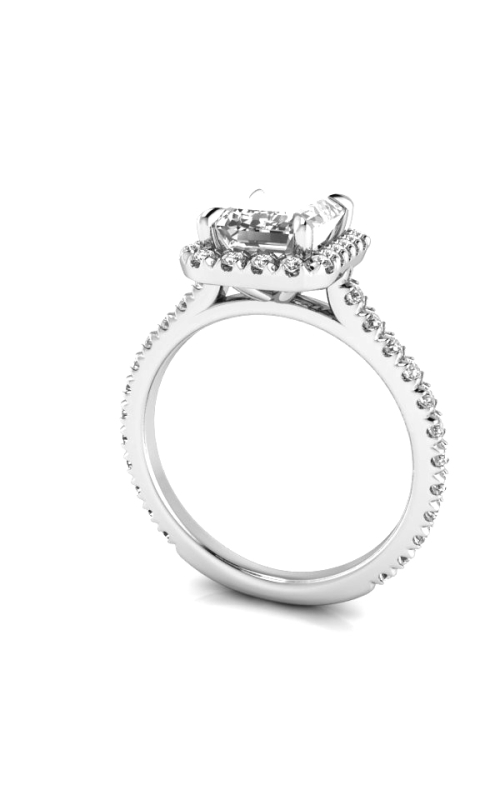 Custom Good Old Gold Engagement Ring w. Diamond Halo