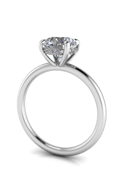 Custom Good Old Gold Classic Hidden Halo Solitaire Ring