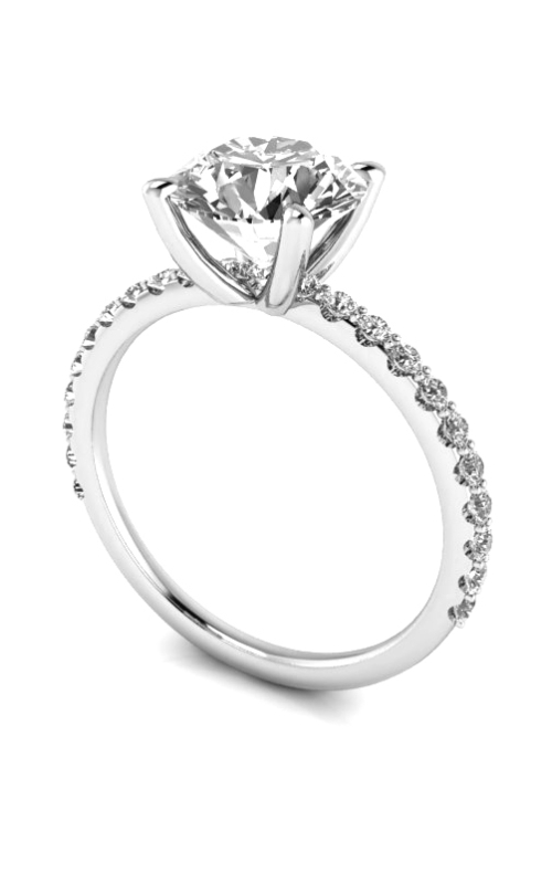Custom Good Old Gold Diamond Engagement Ring
