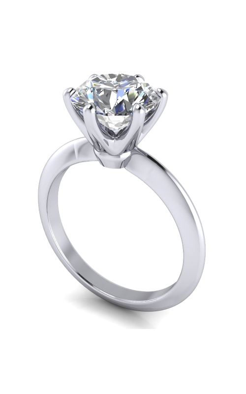 Custom Good Old Gold Solitaire 14K Gold Diamond Ring