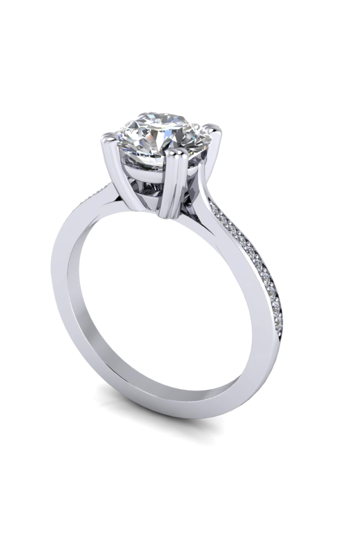 14K Gold Custom Good Old Gold Diamond Engagement Ring