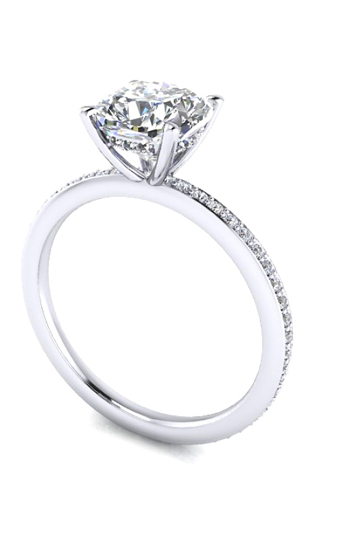 Custom Good Old Gold Diamond Engagement Ring