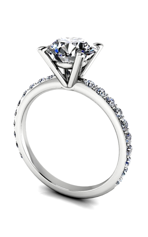 Custom Good Old Gold Diamond Engagement Ring