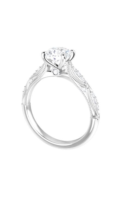 14K Gold Custom Good Old Gold Diamond Ring with Side Suprise Diamond