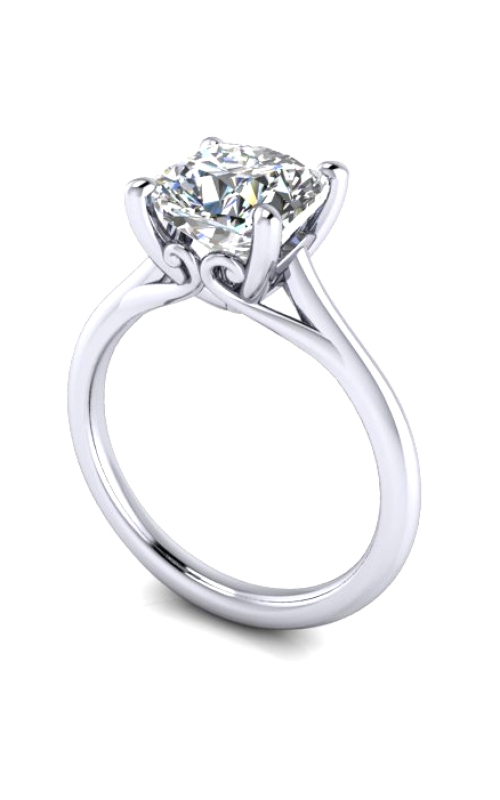 Custom Good Old Gold 14K Gold 4 Prong Solitaire Diamond Ring