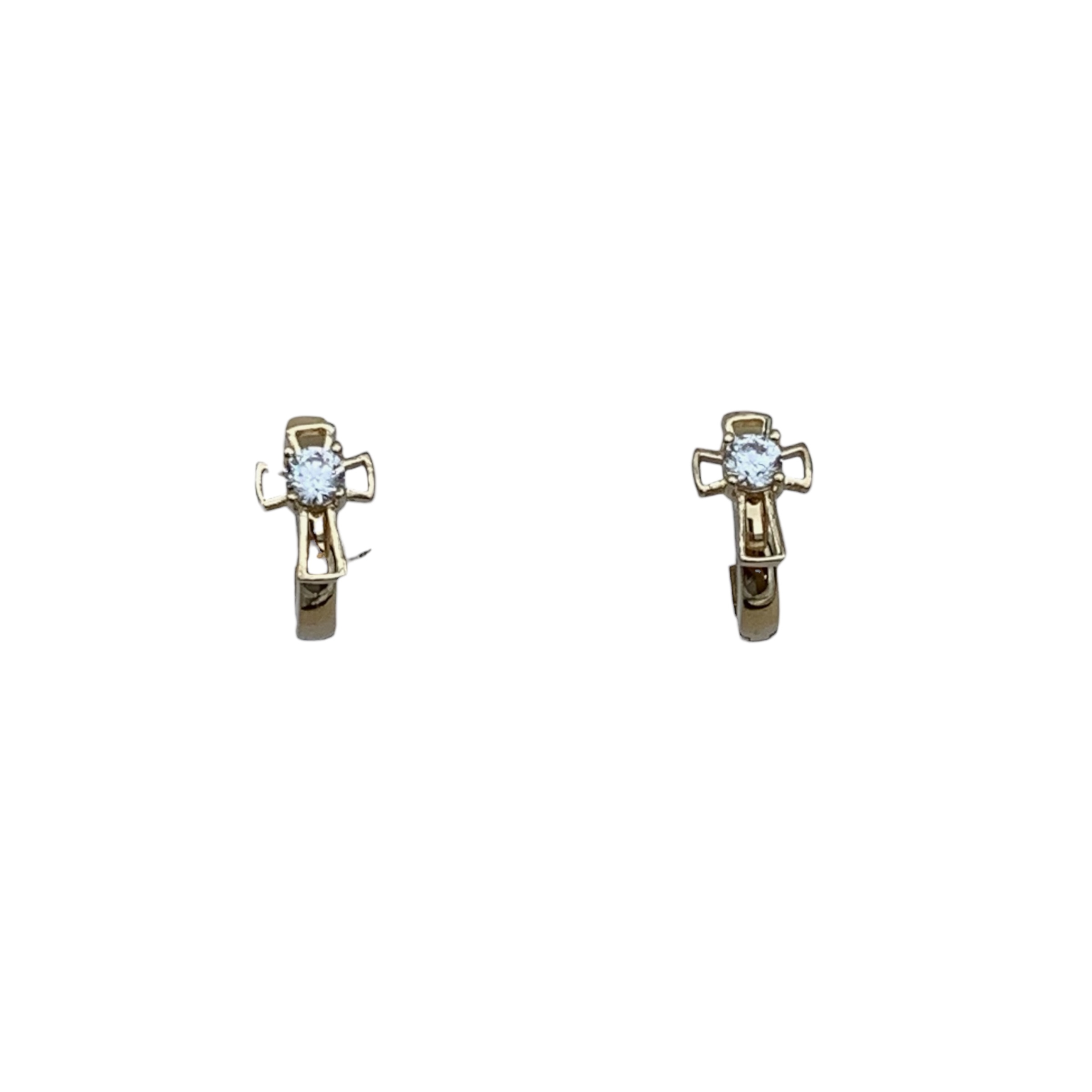 GOG Collection  Earrings M&J-14KYCZCROSSHUGGIE