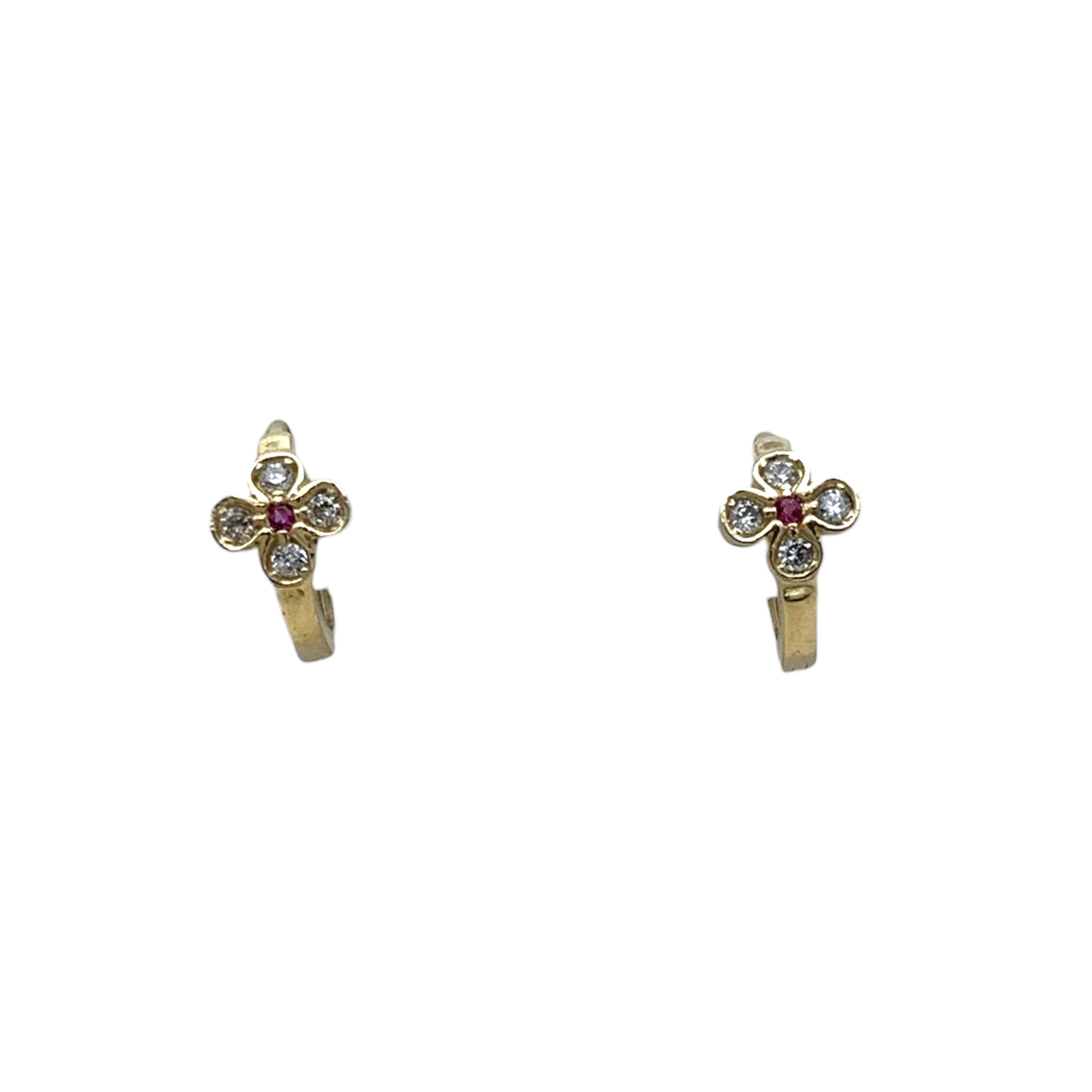 GOG Collection  Earrings M&J-14KY4PETALCZFLOWER