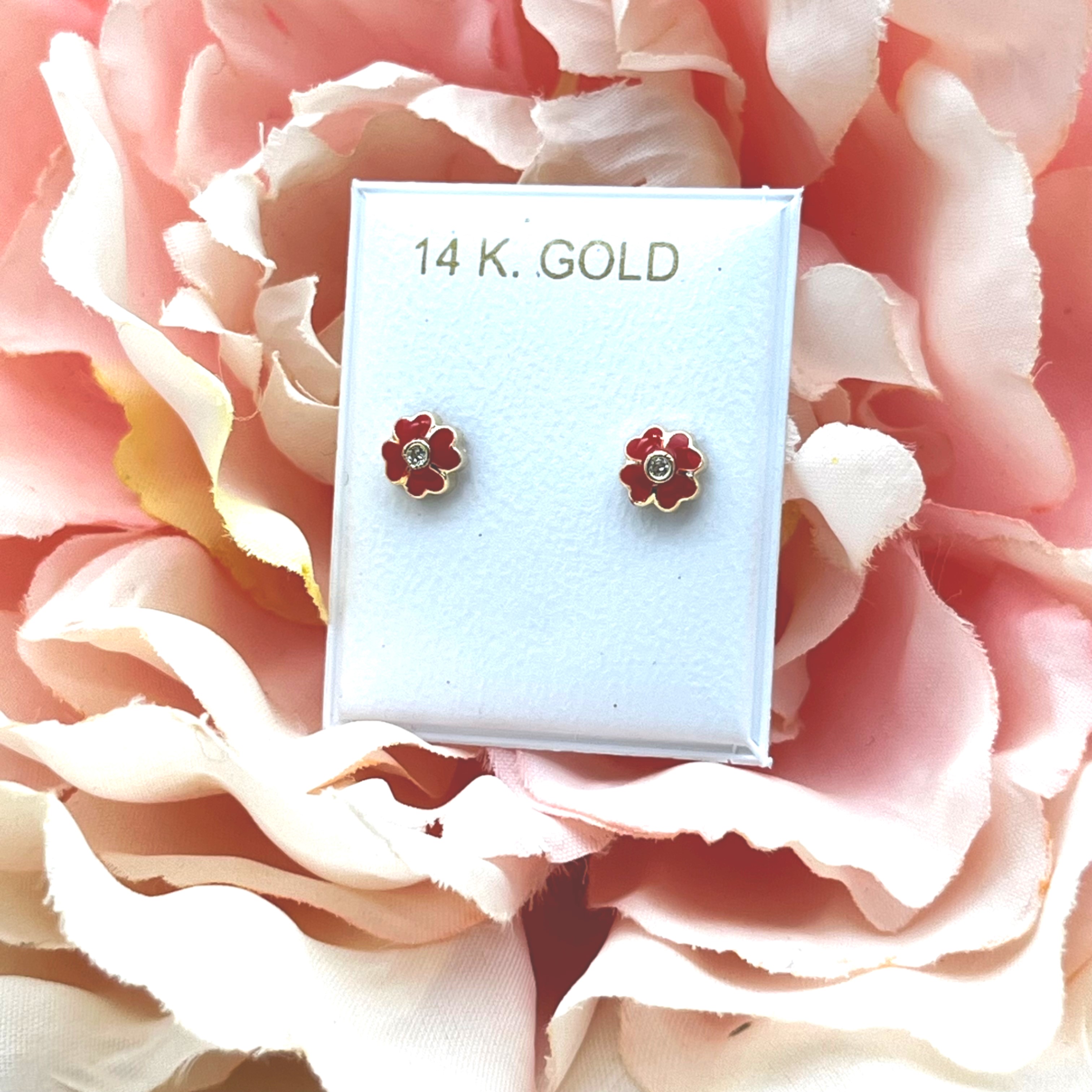 GOG Collection  Earrings M&J-REDFLOWER