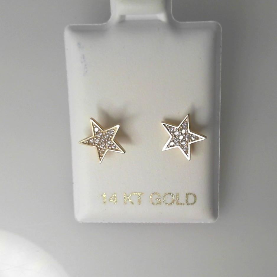 GOG Collection Earrings M&J-14KYGCZSTARSTUD GOG Collection Earrings M&J-14KYGCZSTARSTUD