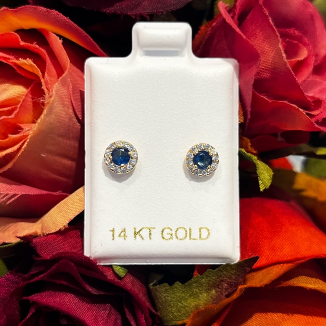 GOG Collection Earrings M&J-ROUNDHALOBIRTHSTONE GOG Collection Earrings M&J-ROUNDHALOBIRTHSTONE