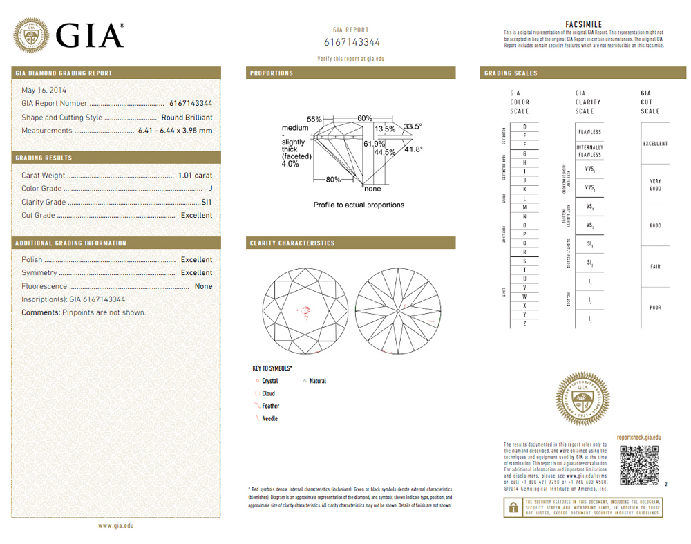  A Certified GIA EXCELLENT CUT diamond with an AGS 1 LIGHT PERFORMANCE