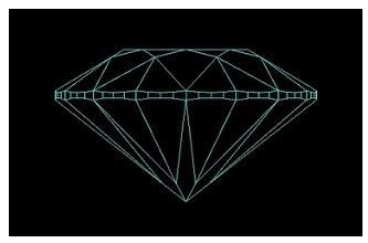 Profile of a shallow cut diamond.
