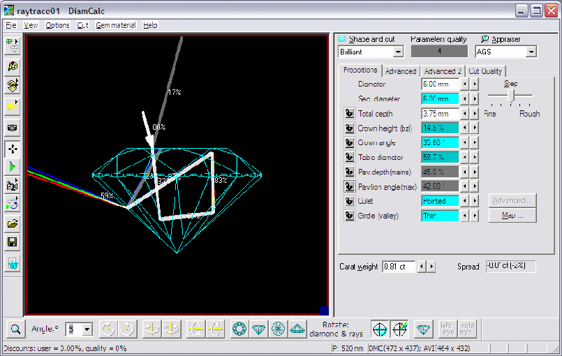 Alter the crown/pavilion angles to non ideal standards