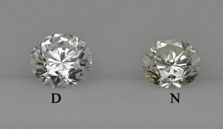 An N Color Diamond Alongside a D