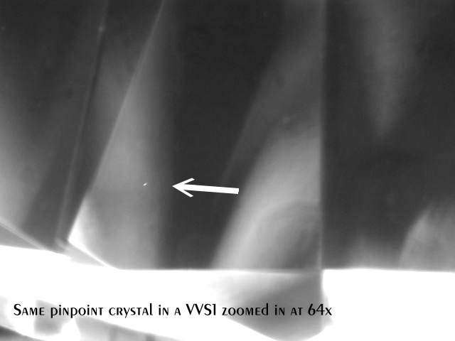The VVS Diamond in Figure A Examined Upside Down